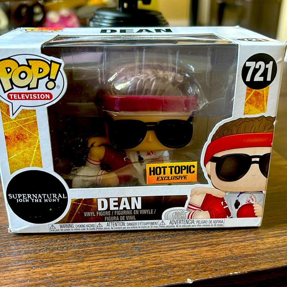 Supernatural Gym Teacher Dean Winchester funko pop in protector